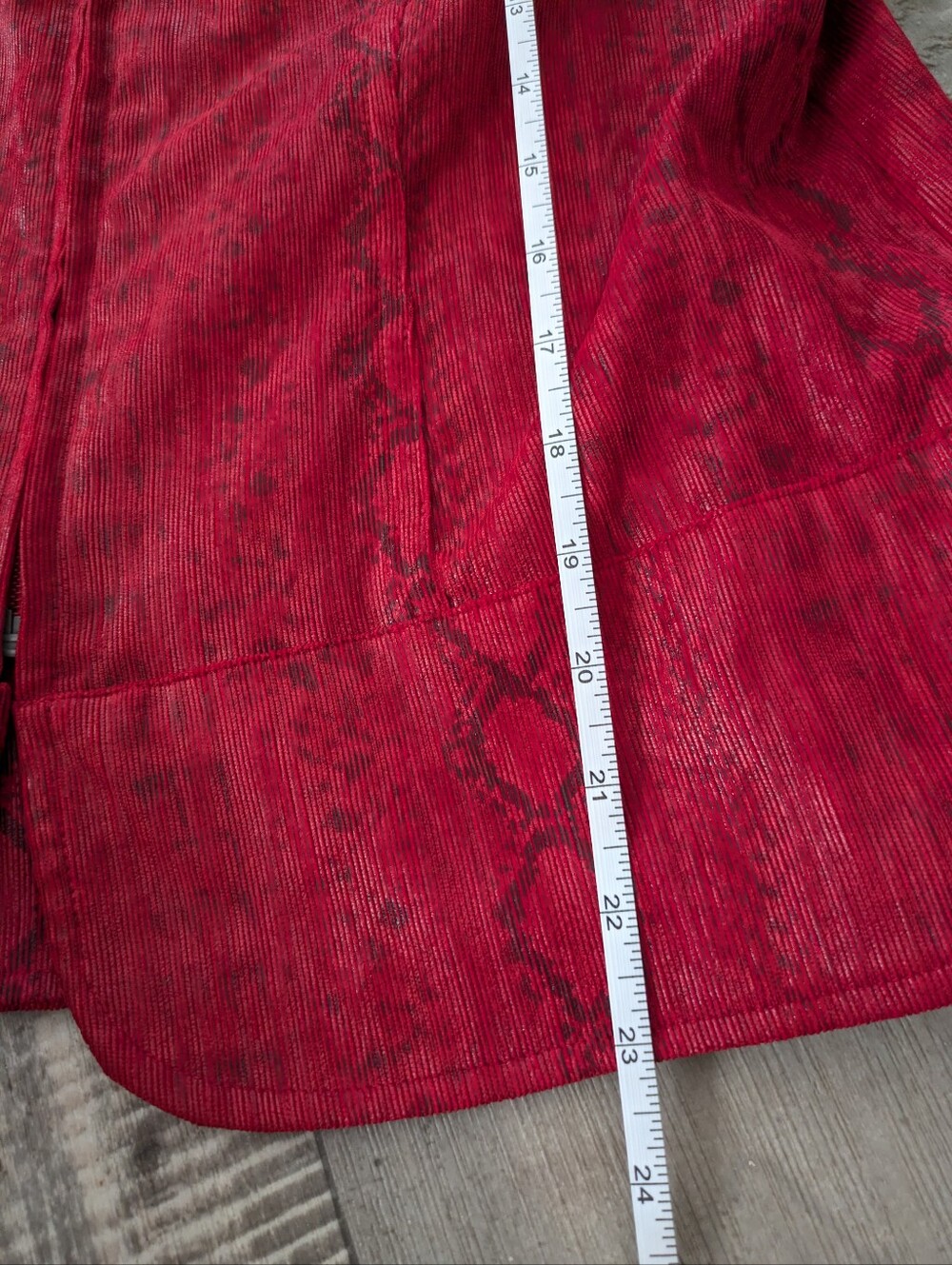 WOMEN'S ERIN LONDON Red FAUX REPTILE PRINT JACKET Size Small - Picture 7 of 8